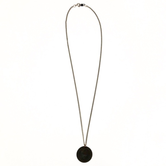 RARE 1862 Antique Coin Necklace — Victorian Era — Sterling Silver Chain - Picture 4 of 5